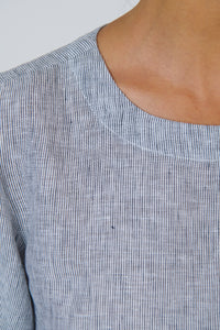 Naturals by O&J Linen Top in Sliver GA724B
