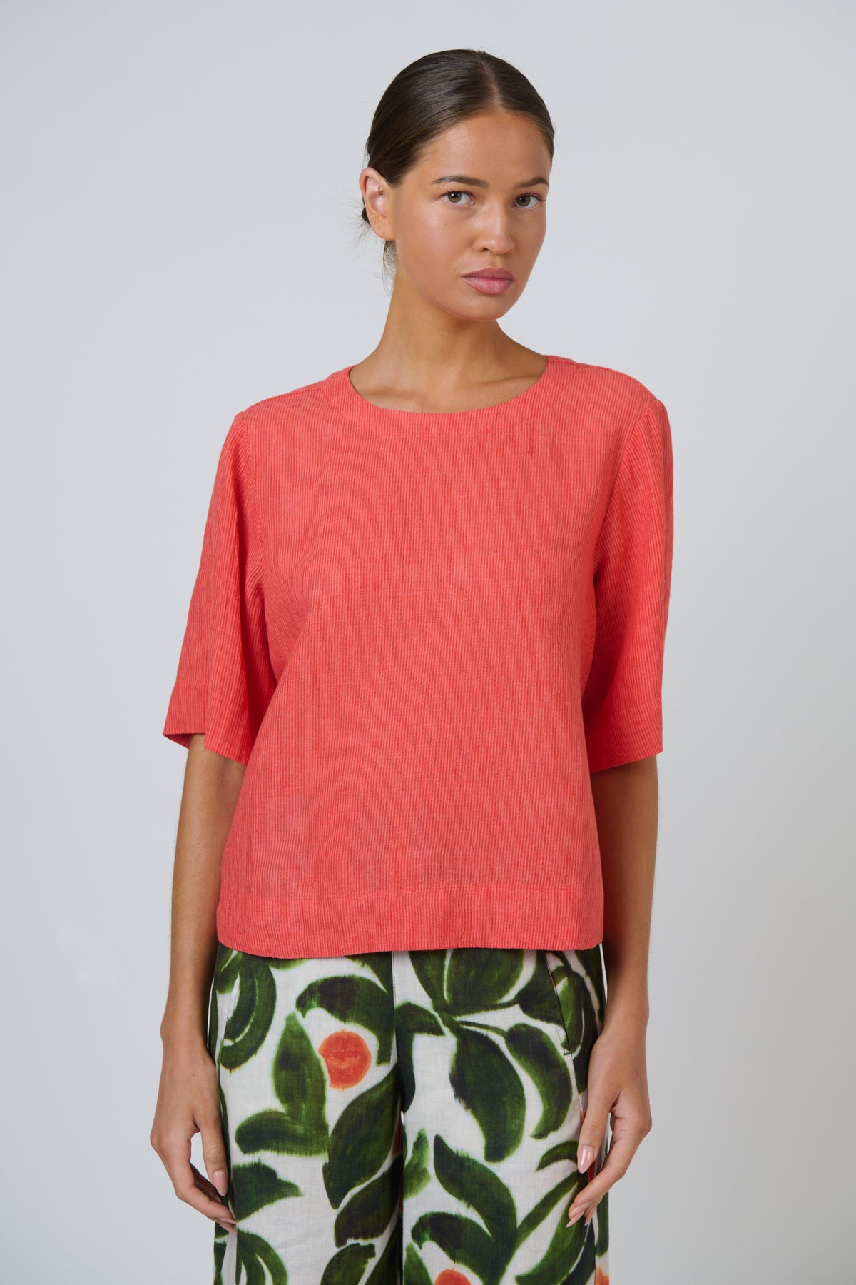 Naturals by O&J Linen Top in Sunset Strip GA724B