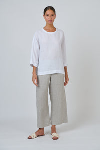 Naturals by O & J Linen Top in White GA730