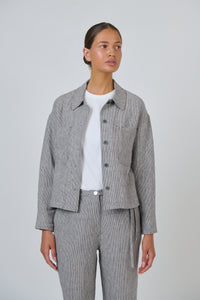Naturals by O & J Linen Jacket in Rue GA732