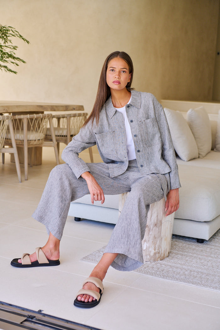 Naturals by O & J Linen Pant in Rue GA567
