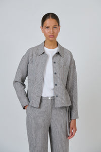 Naturals by O & J Linen Jacket in Rue GA732