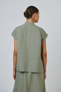 Naturals by O & J Linen Top in Artichoke GA734