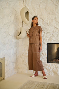 Naturals by O & J Poplin Pants in Cookie GA713