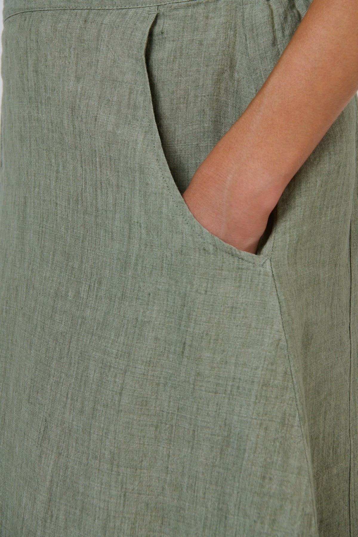 Naturals by O & J Linen Skirt in Artichoke GA736