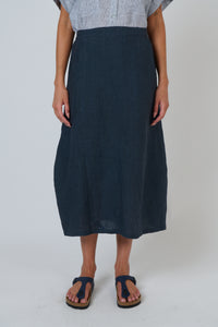 Naturals by O&J Linen Skirt in Gunsmoke GA736