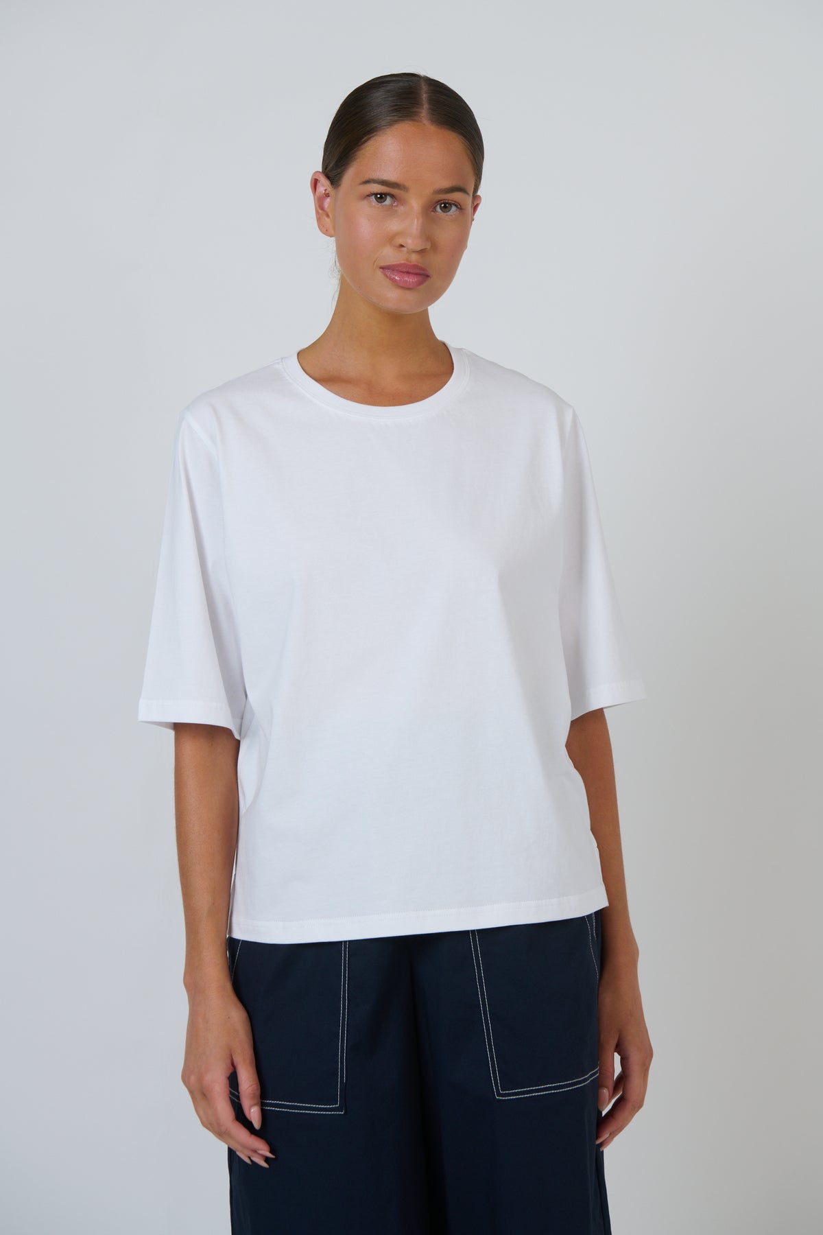 Naturals by O & J Cotton Top in White GA743