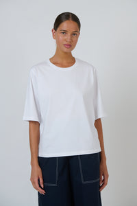 Naturals by O & J Cotton Top in White GA743