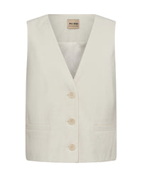 Mos Mosh Lua Eden Vest in Ecru 162920