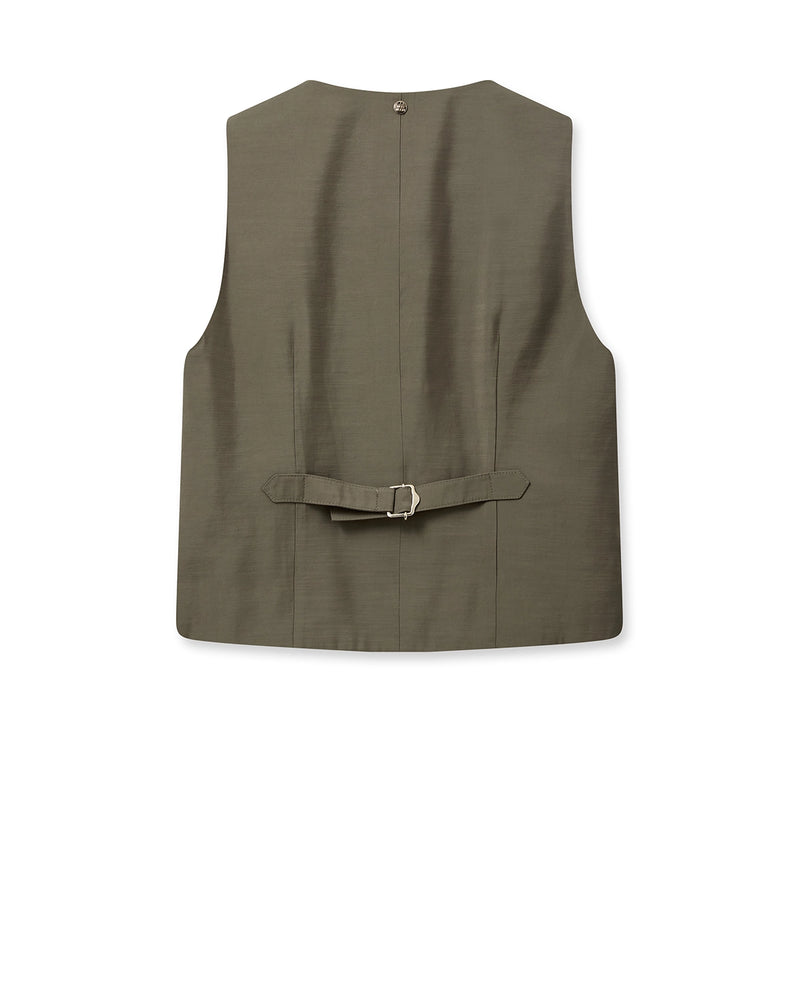 Mos Mosh Lua Eden Vest in Dusty Olive 162920