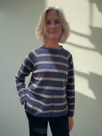Mansted Zorel Stripe Yak Funnel Neck