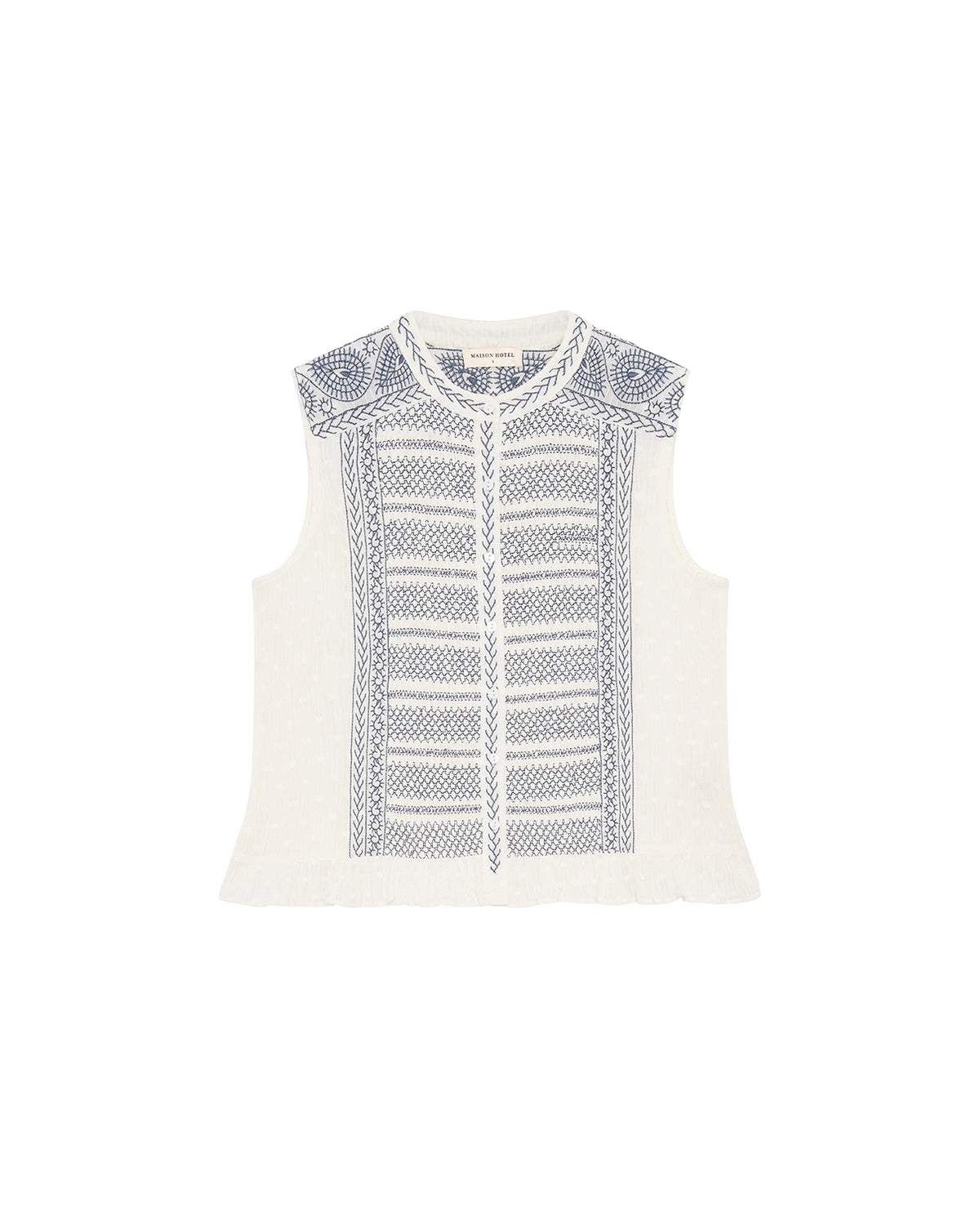 Maison Hotel Irina Sleeveless Blouse Lapislazuli - Pre-Order July Delivery