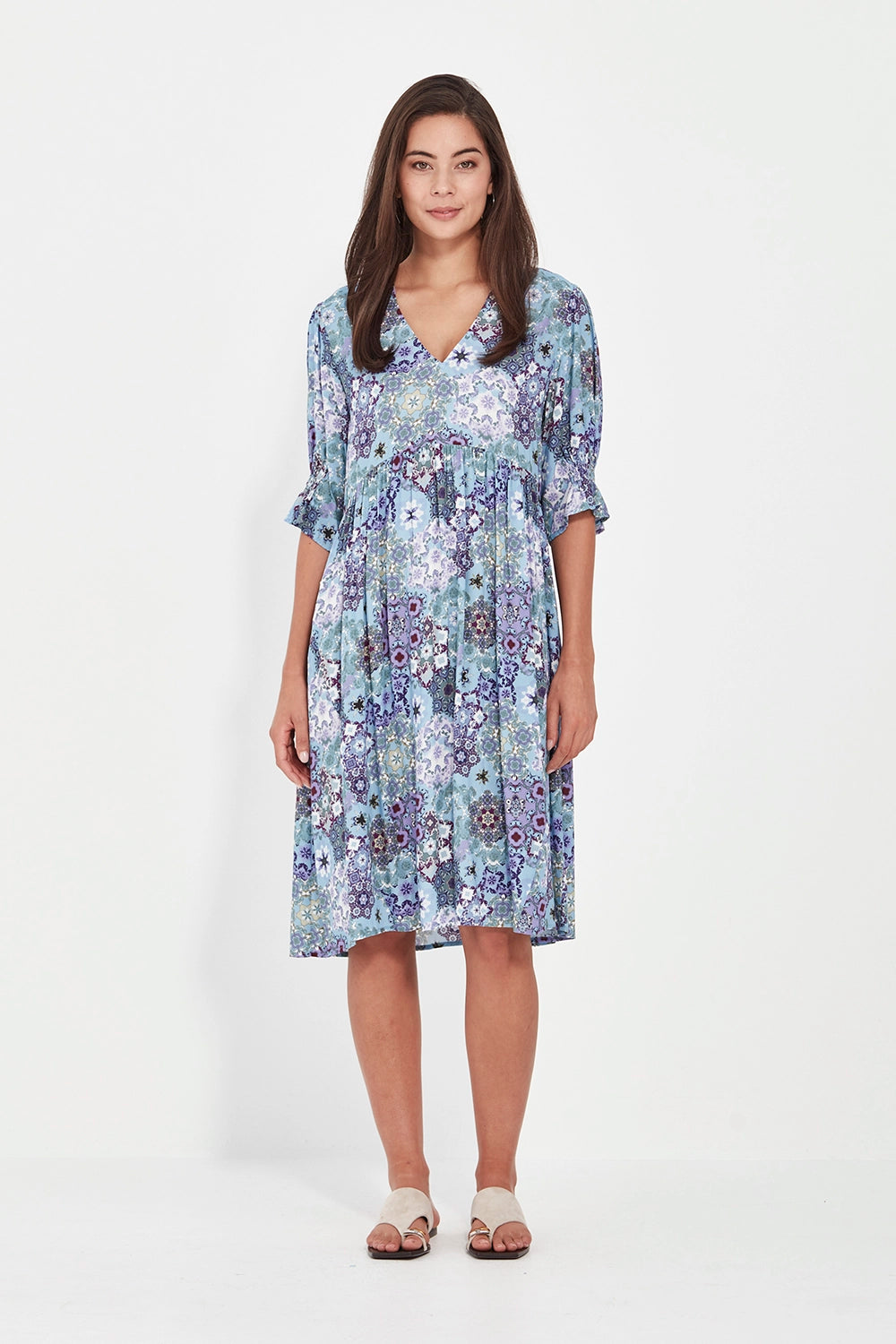 Verge Illusion Dress in Blue 9962BR