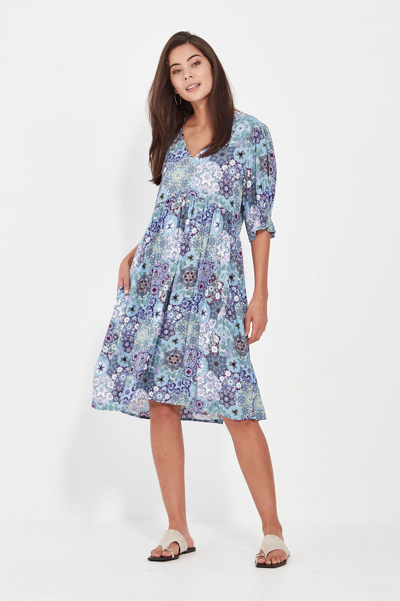 Verge Illusion Dress in Blue 9962BR