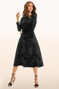 Johnny Was Embossed Stretch Velvet Dress J30525-O - Pre-Order December Delivery