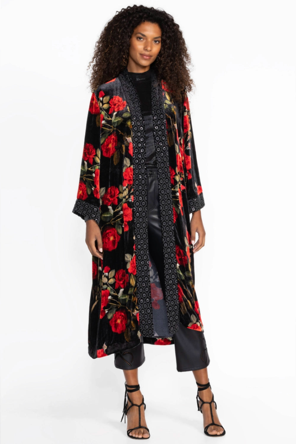 Johnny Was Velvet Kimono Coat- Rosana J42224-O