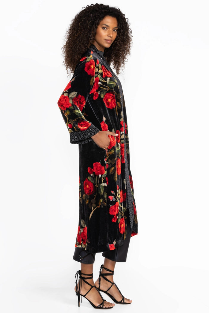 Johnny Was Velvet Kimono Coat- Rosana J42224-O