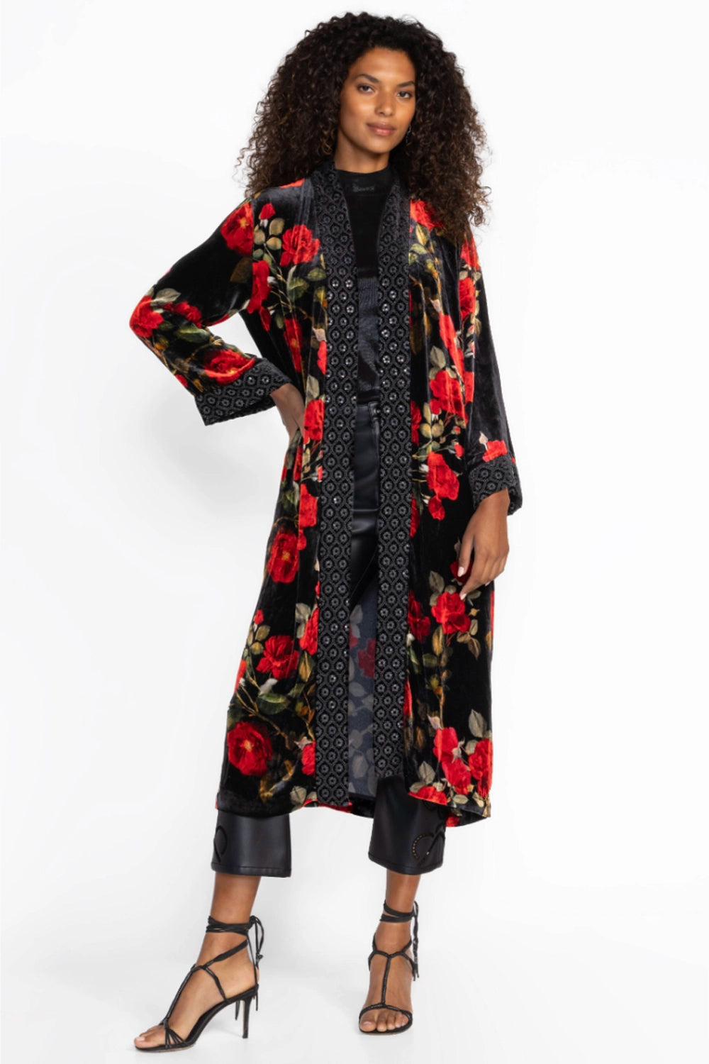 Johnny Was Velvet Kimono Coat- Rosana J42224-O