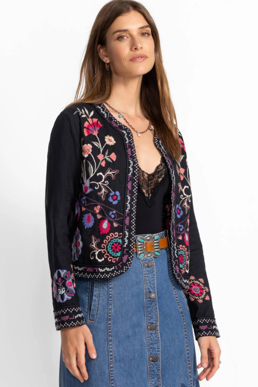 Johnny Was Linen Bolero Jacket - Gloria J43625-6