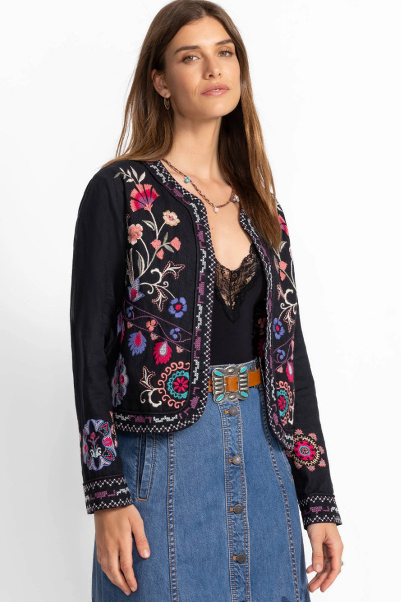 Johnny Was Linen Bolero Jacket - Gloria J43625-6