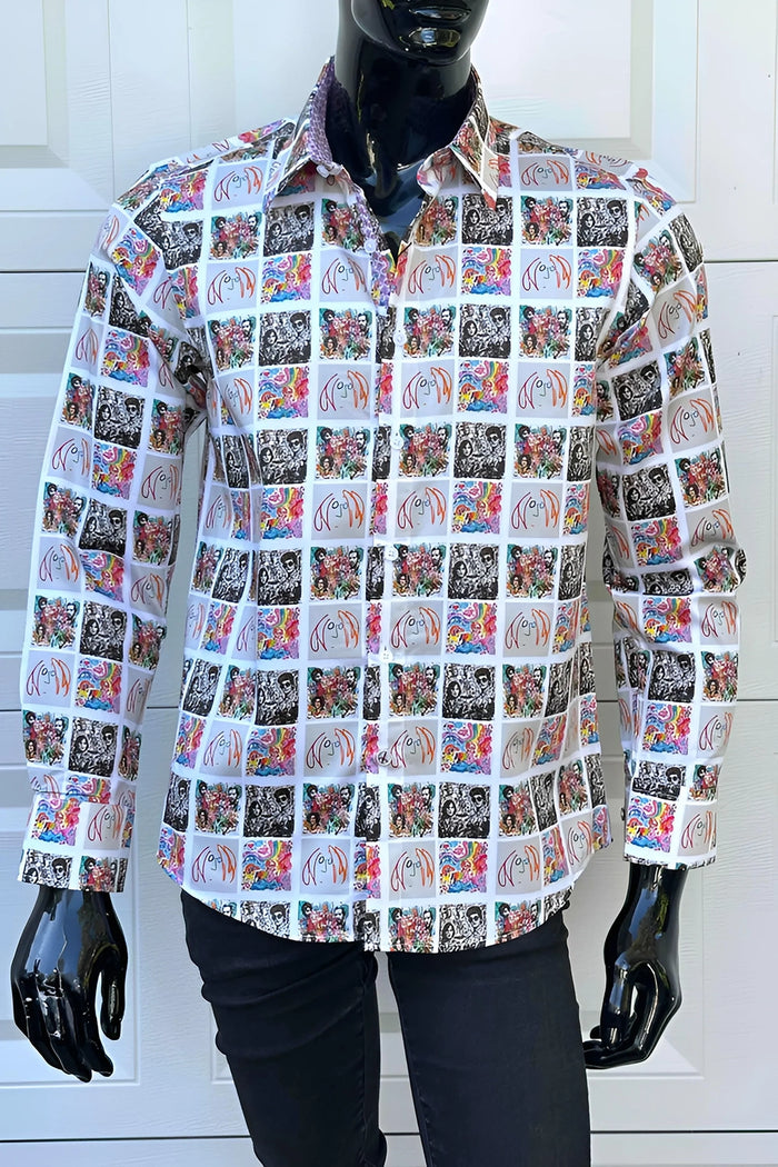 John Lennon Dewsbury Long Sleeve Shirt Multi Jlw1117