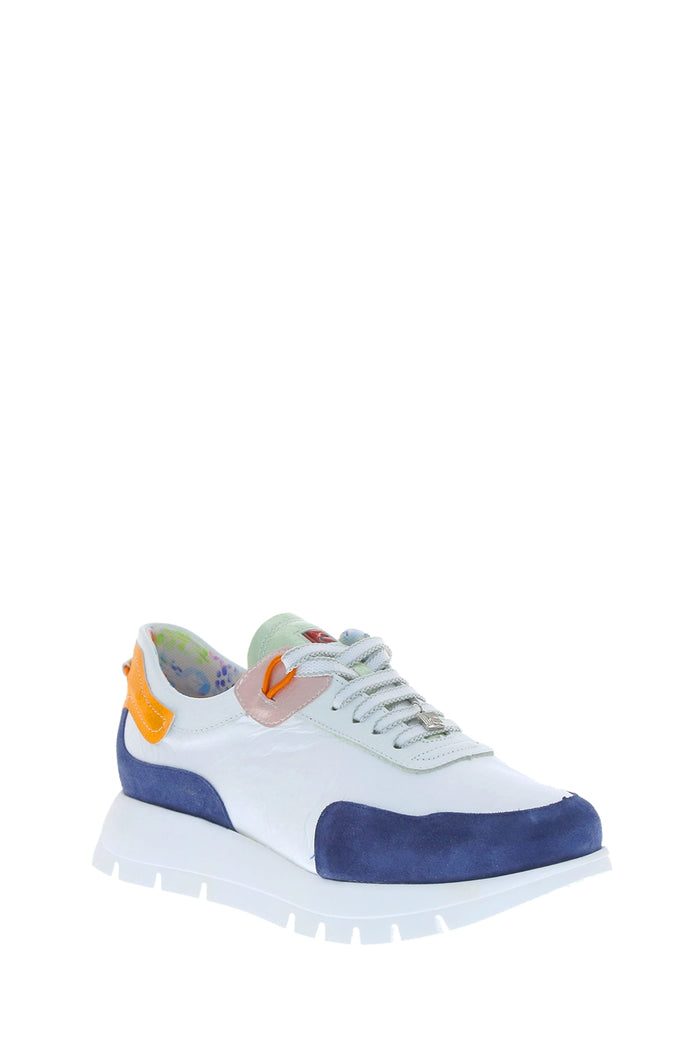 Jose Saenz Sneakers in White/Navy/Multi JS-2287-COMB2