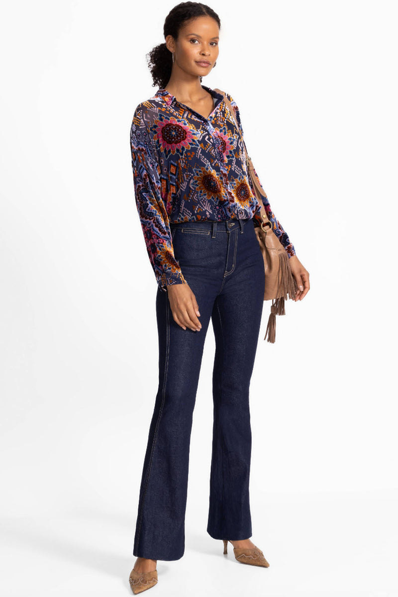 Johnny Was The Oversized Audrey Shirt - Sisi Burnout C12325-7 - Pre-Order September Delivery