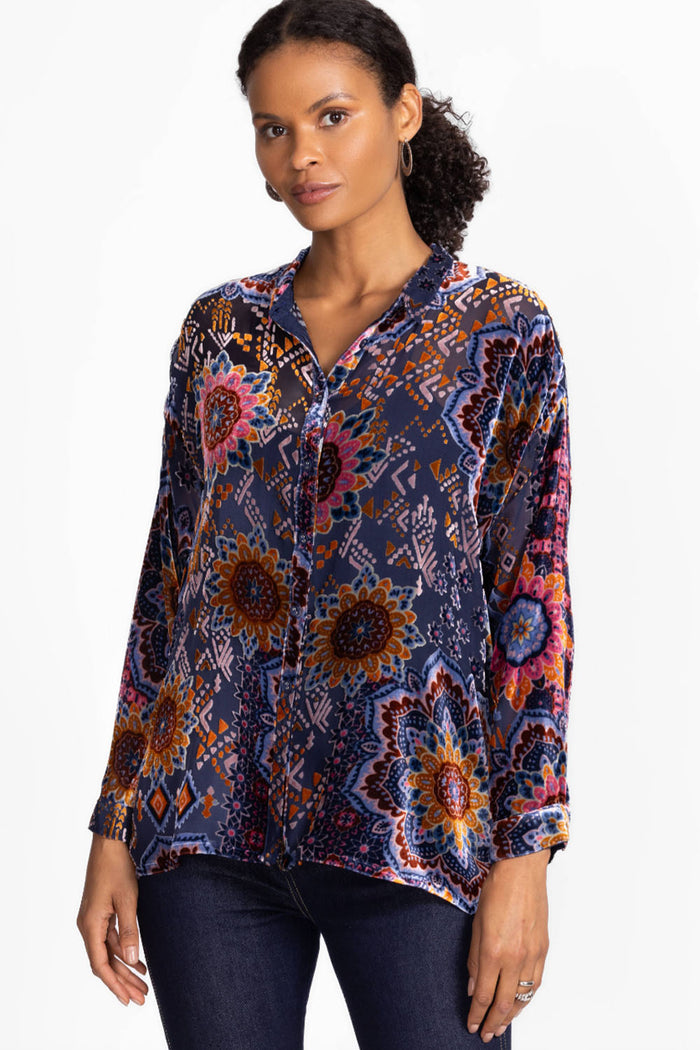 Johnny Was The Oversized Audrey Shirt - Sisi Burnout C12325-7 - Pre-Order September Delivery