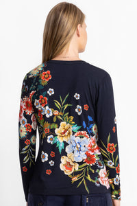 Johnny Was The Janie Favorite Long Sleeve V-Neck Tee - Advestia T16325-7