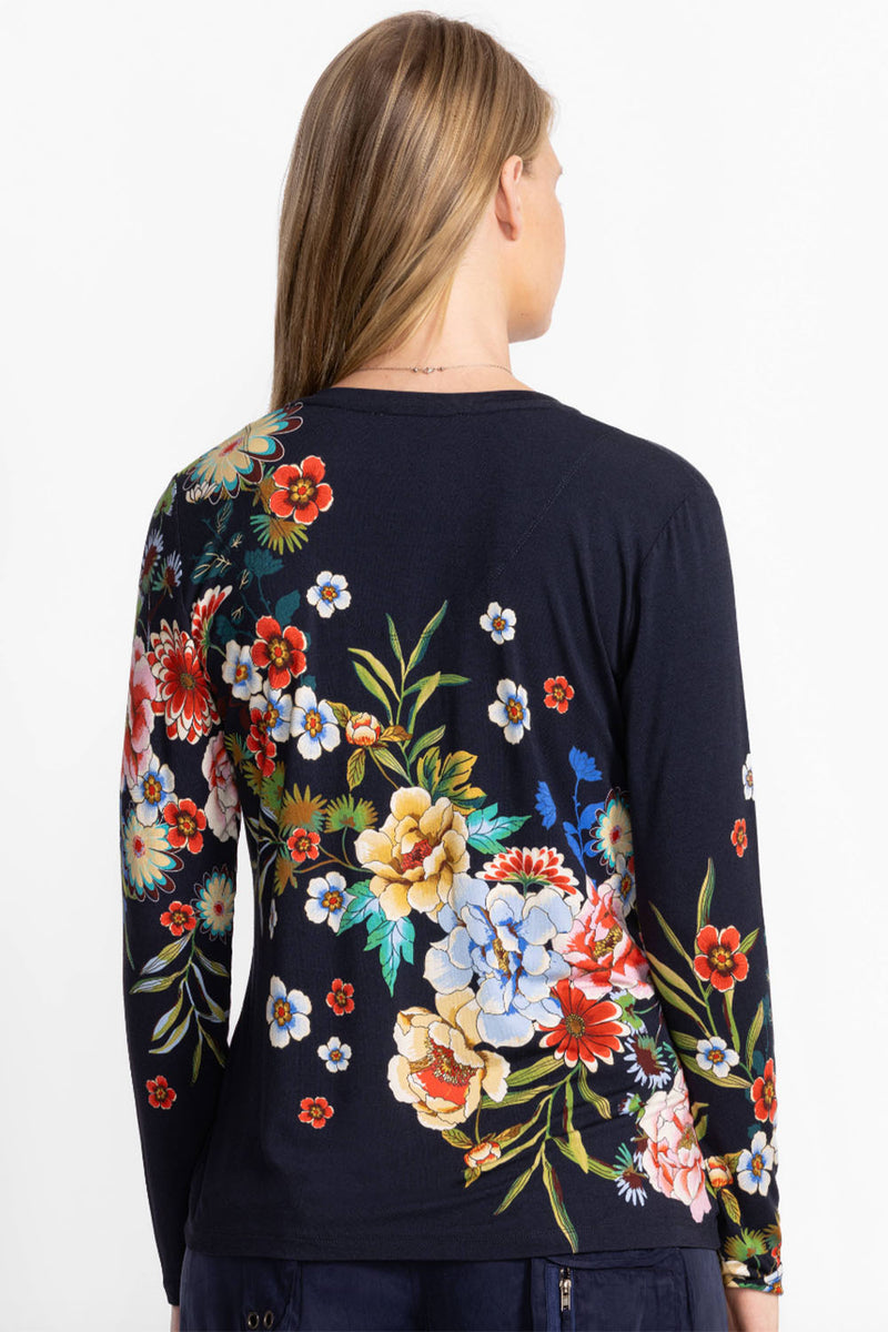 Johnny Was The Janie Favorite Long Sleeve V-Neck Tee - Advestia T16325-7 - Pre-Order September Delivery