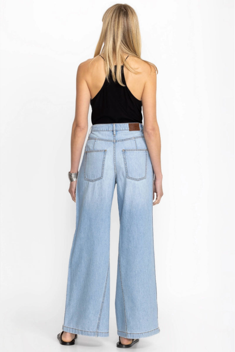 Johnny Wash Melanie Blanket Stitch Wide Leg Jean JWD1117 - Pre-Order January Delivery