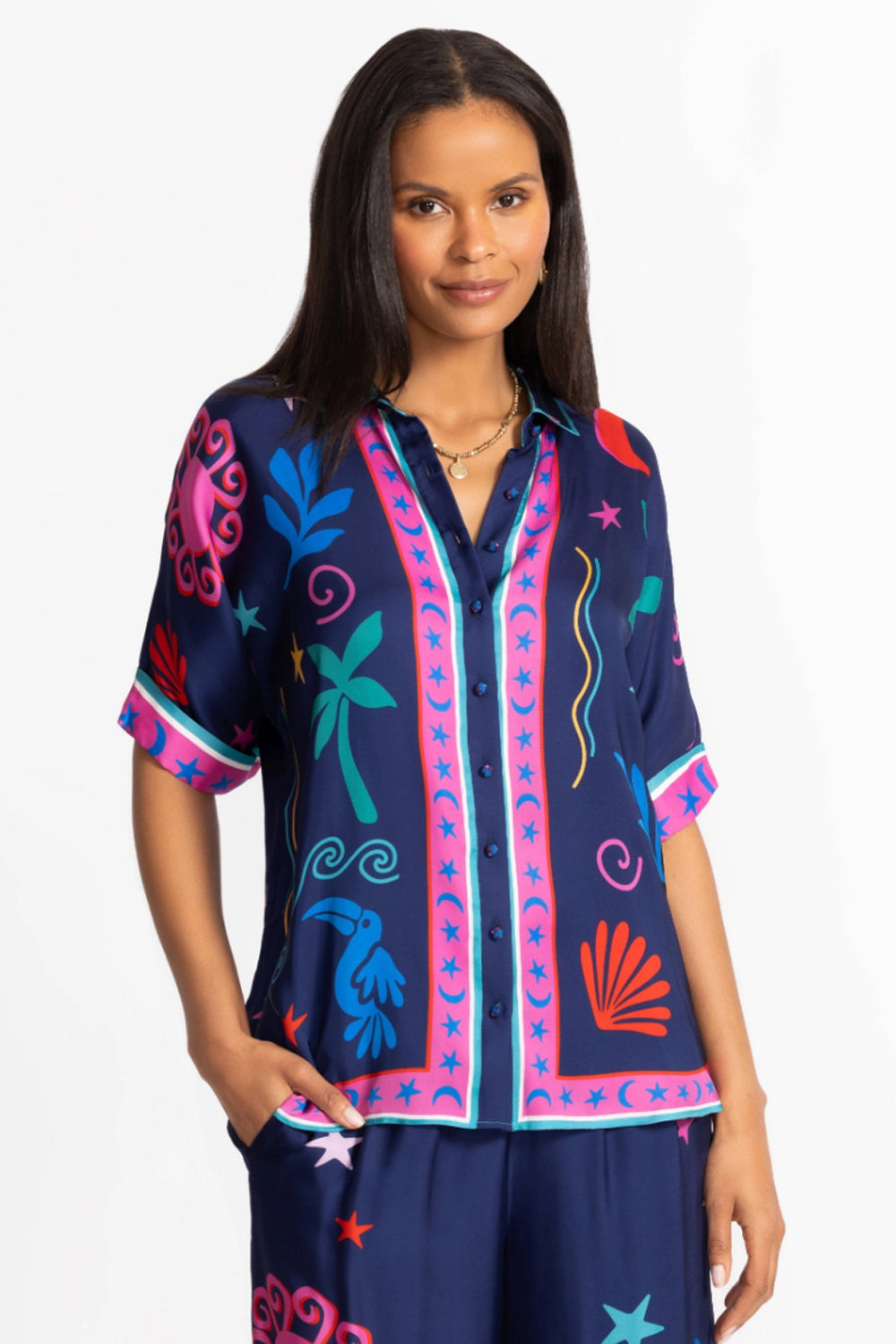 Johnny Was Fernanda Button Down Shirt - Paloma's Island L16925-4 - Pre-Order June Delivery