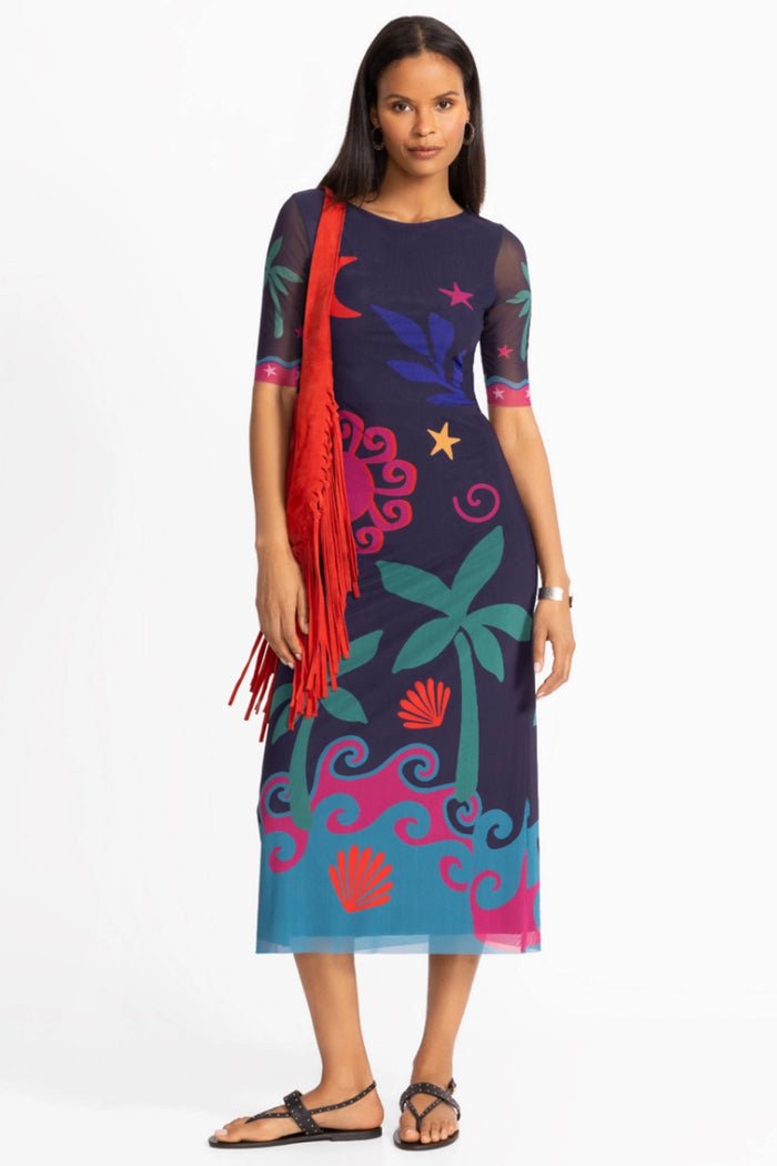Johnny Was Astrid Mesh Midi Dress - Paloma's Island L36825-4 - Pre-Order June Delivery