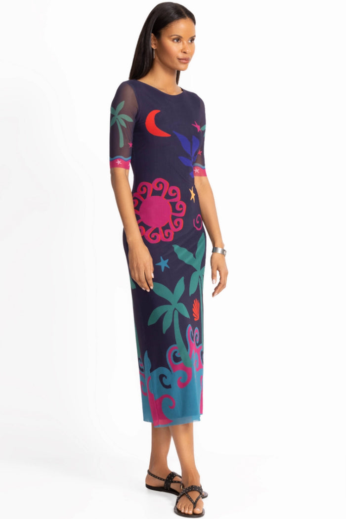 Johnny Was Astrid Mesh Midi Dress - Paloma's Island L36825-4 - Pre-Order June Delivery
