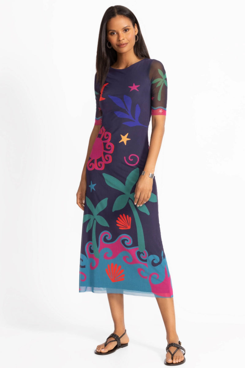 Johnny Was Astrid Mesh Midi Dress - Paloma's Island L36825-4 - Pre-Order June Delivery