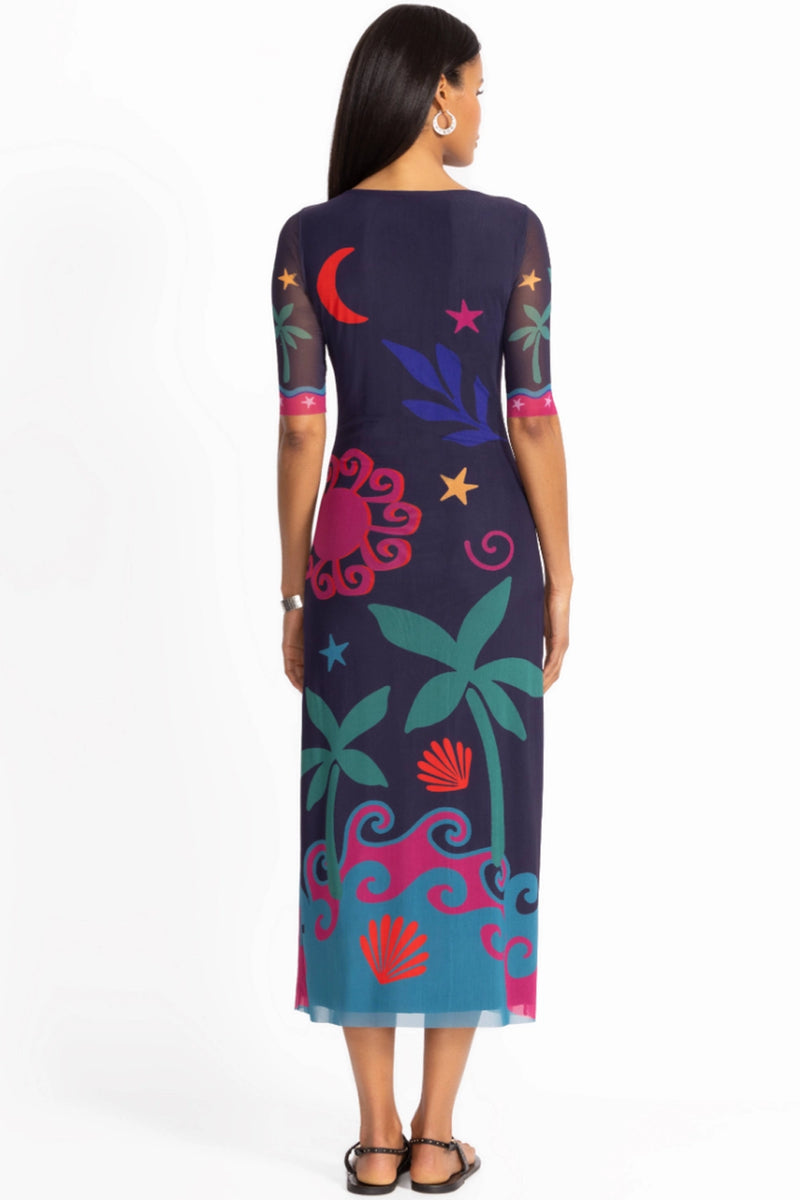 Johnny Was Astrid Mesh Midi Dress - Paloma's Island L36825-4 - Pre-Order June Delivery