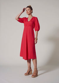 Loobie's Story Clio Scalloped Dress in Watermelon LS2755PL