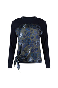 Loobies Story Greenwich Tee in Indigo Multi LS2914