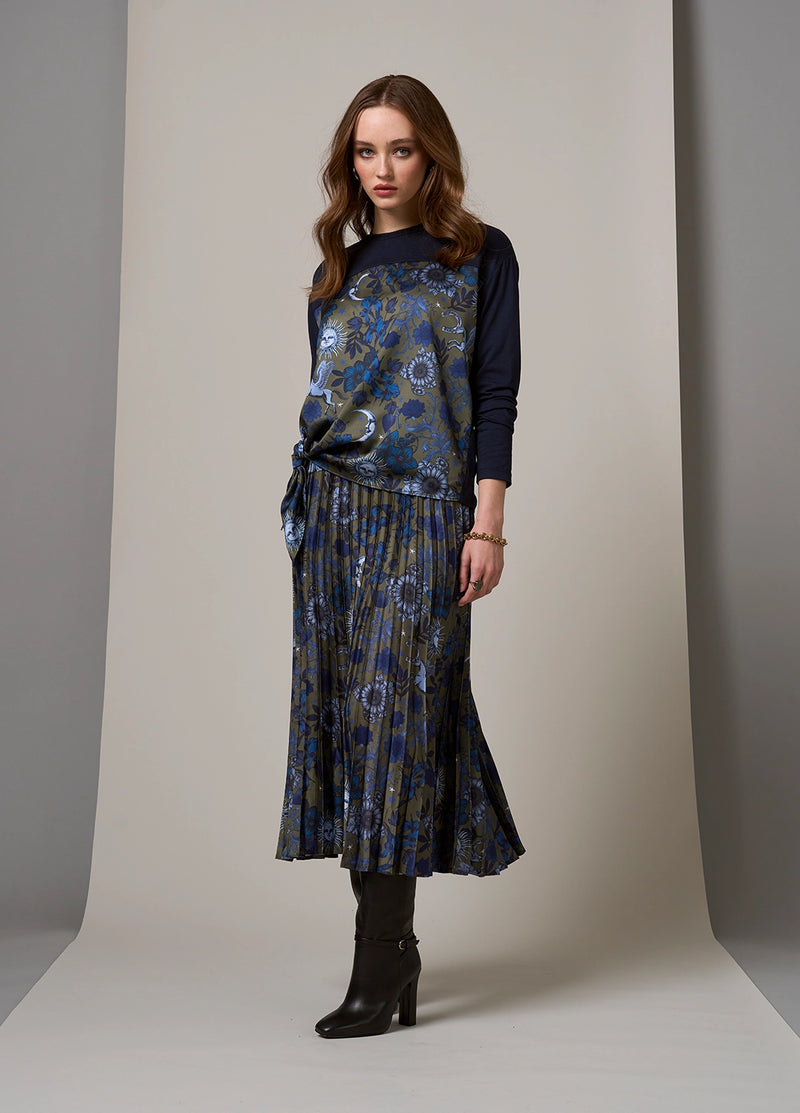 Loobies Story Greenwich Tee in Indigo Multi LS2914