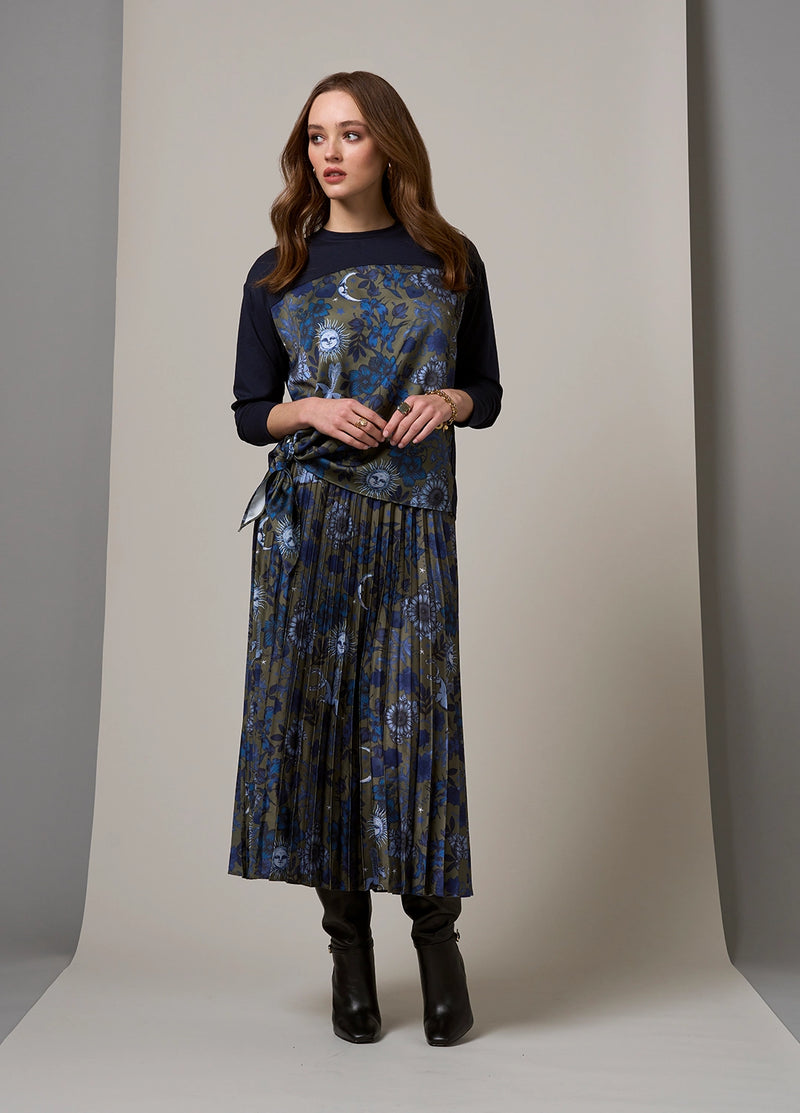 Loobies Story Greenwich Tee in Indigo Multi LS2914