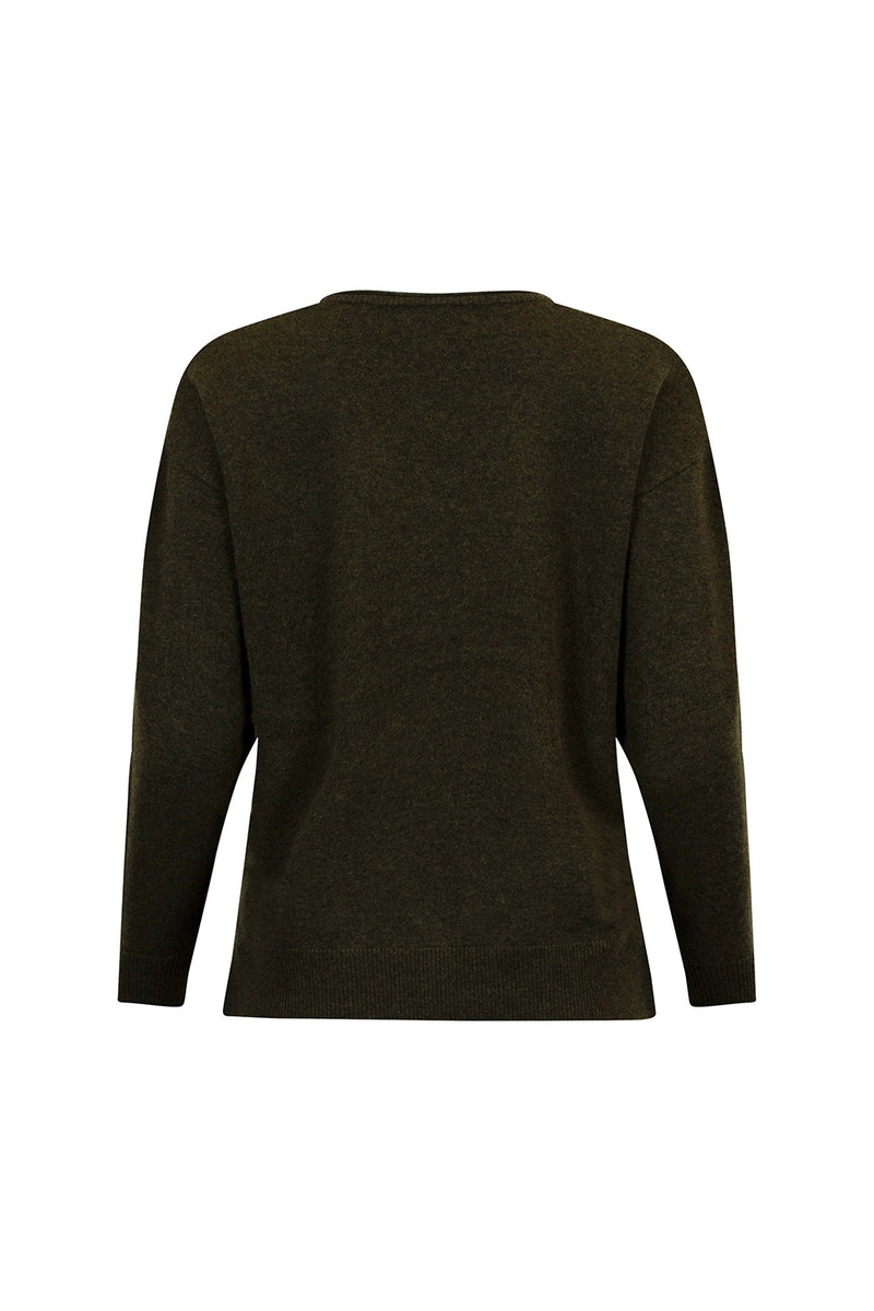 Loobies Story Spencer Sweater in Olive LSK2530 - Pre-Order March/April Delivery