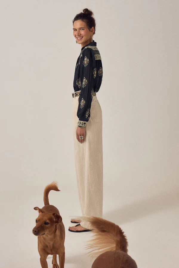 Maison Hotel Rani Shirt Black Henna - Pre-Order July Delivery