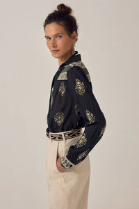 Maison Hotel Rani Shirt Black Henna - Pre-Order July Delivery