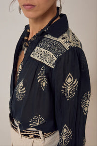 Maison Hotel Rani Shirt Black Henna - Pre-Order July Delivery