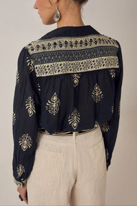 Maison Hotel Rani Shirt Black Henna - Pre-Order July Delivery
