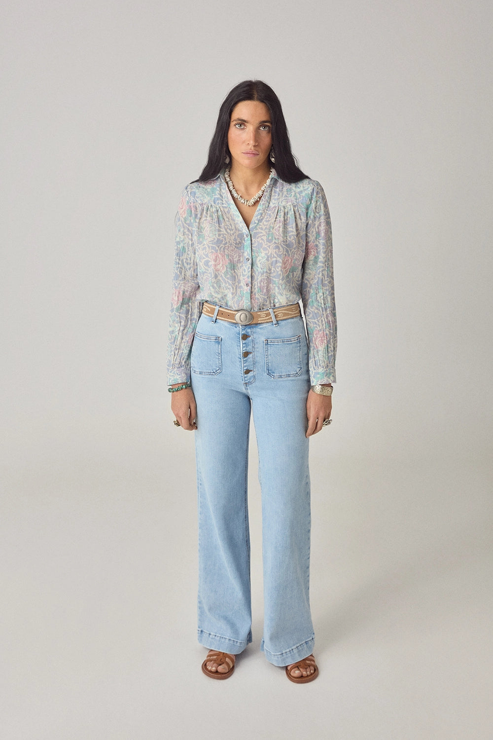 Maison Hotel Charlie Pant Bleach Blue - Pre-Order July Delivery
