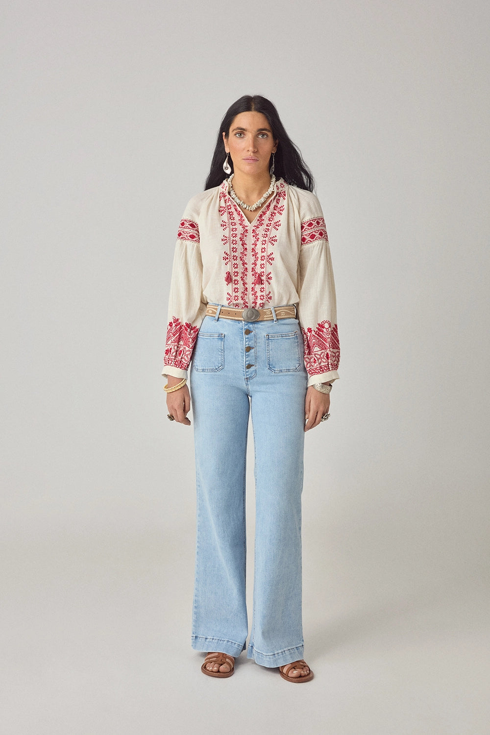 Maison Hotel Charlie Pant Bleach Blue - Pre-Order July Delivery