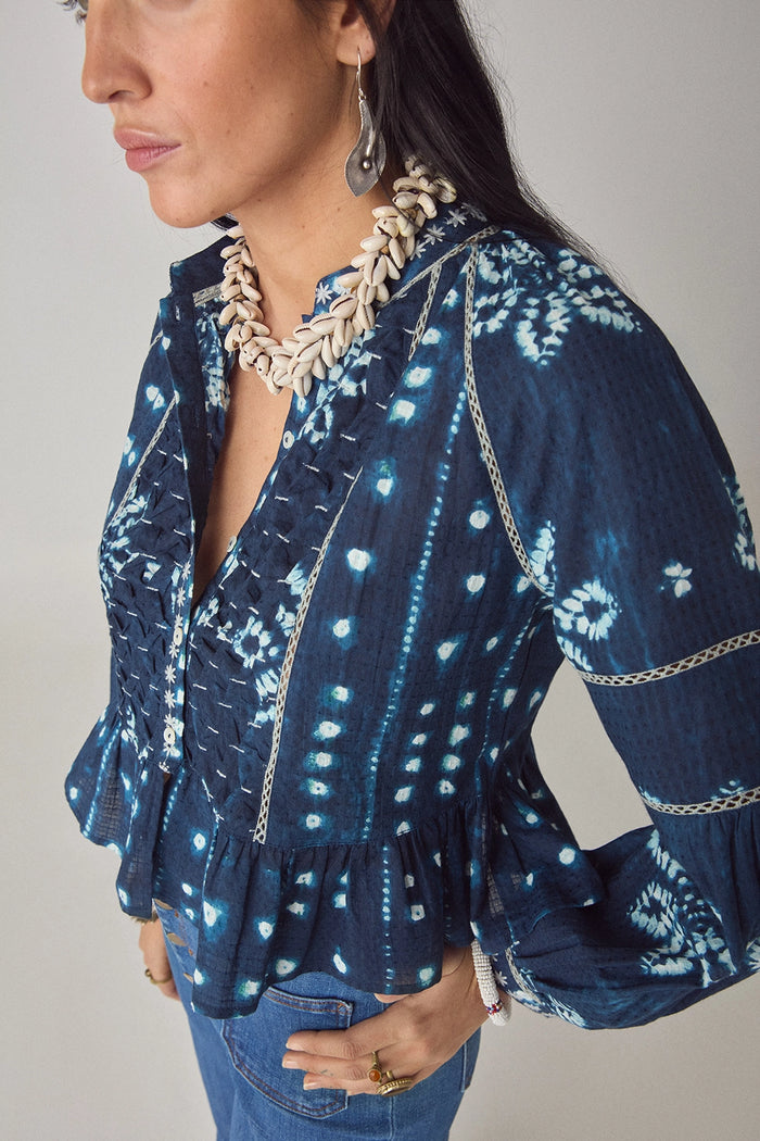 Maison Hotel Sora Blouse Ocean Ink