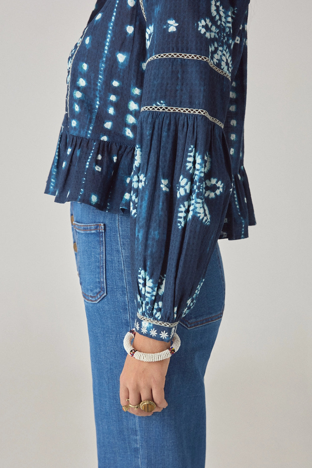 Maison Hotel Sora Blouse Ocean Ink - Pre-Order July Delivery