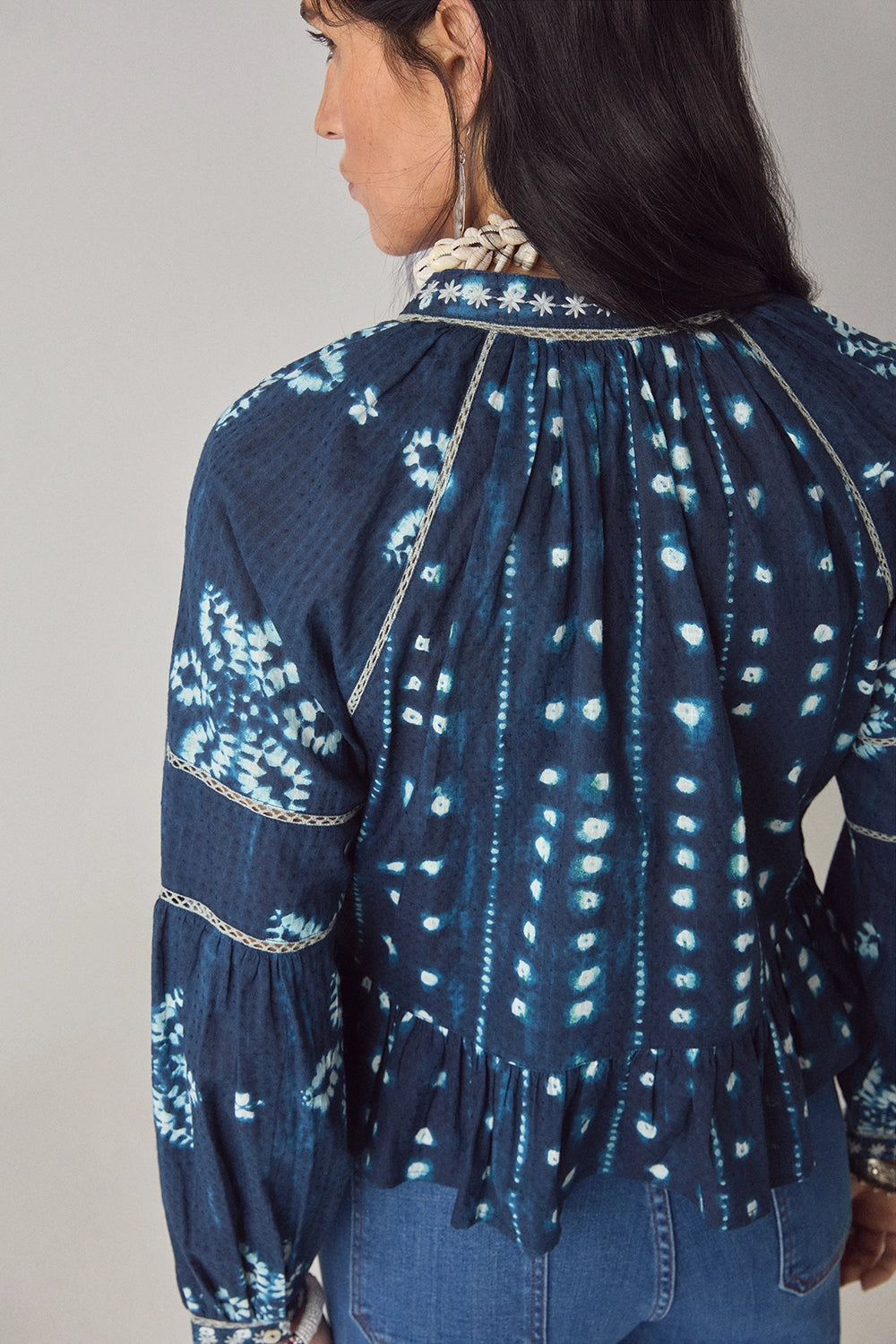 Maison Hotel Sora Blouse Ocean Ink - Pre-Order July Delivery